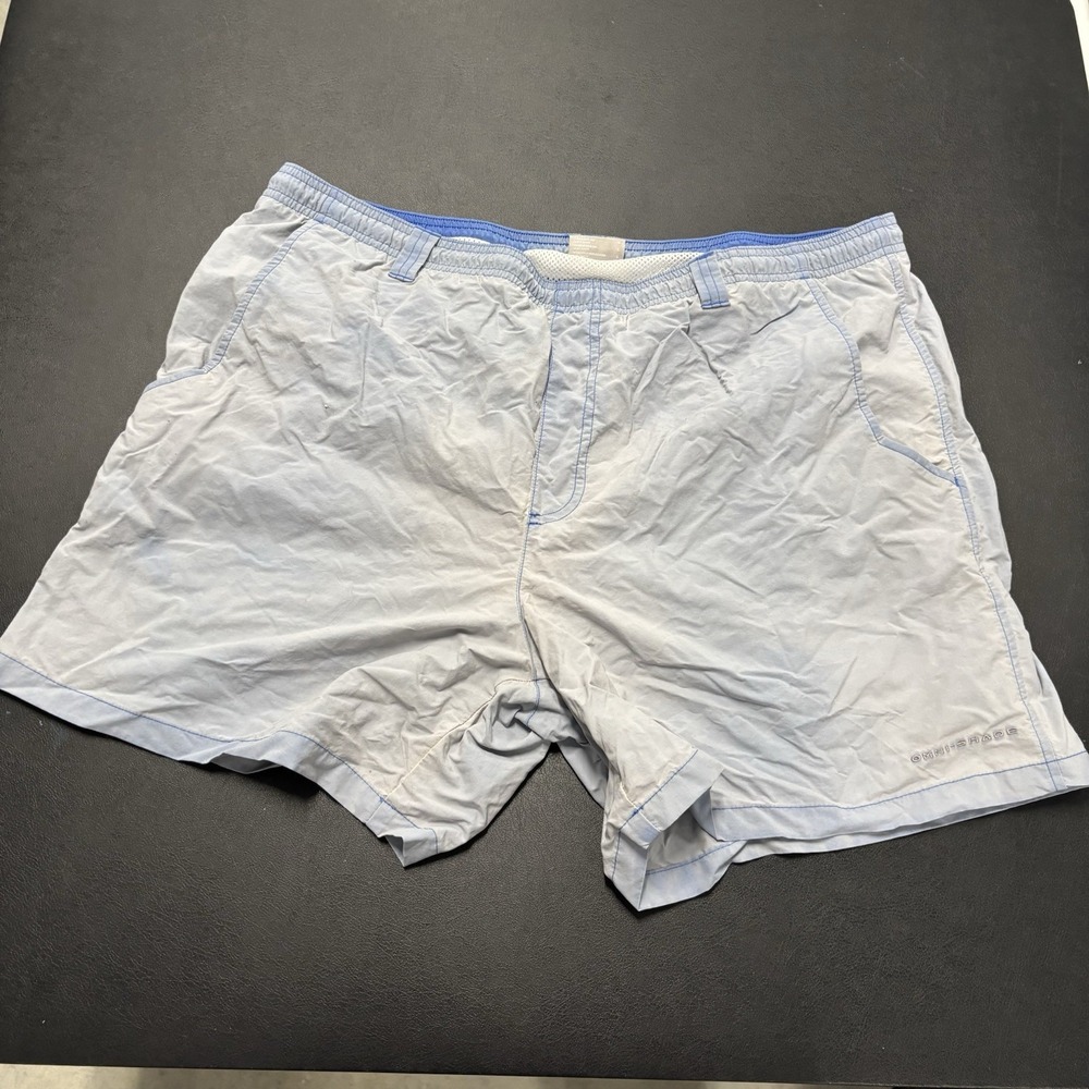 Columbia Light Blue Faded Swim Shorts Trunks Mens Size Large